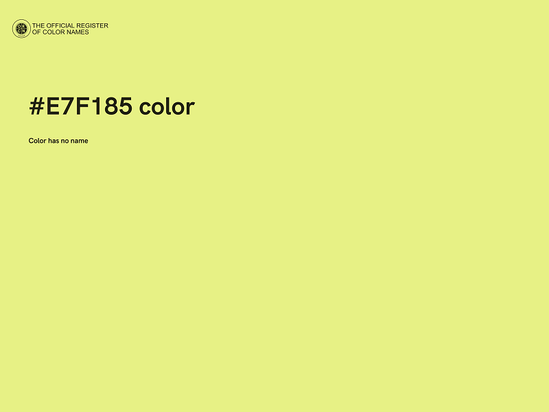 #E7F185 color image