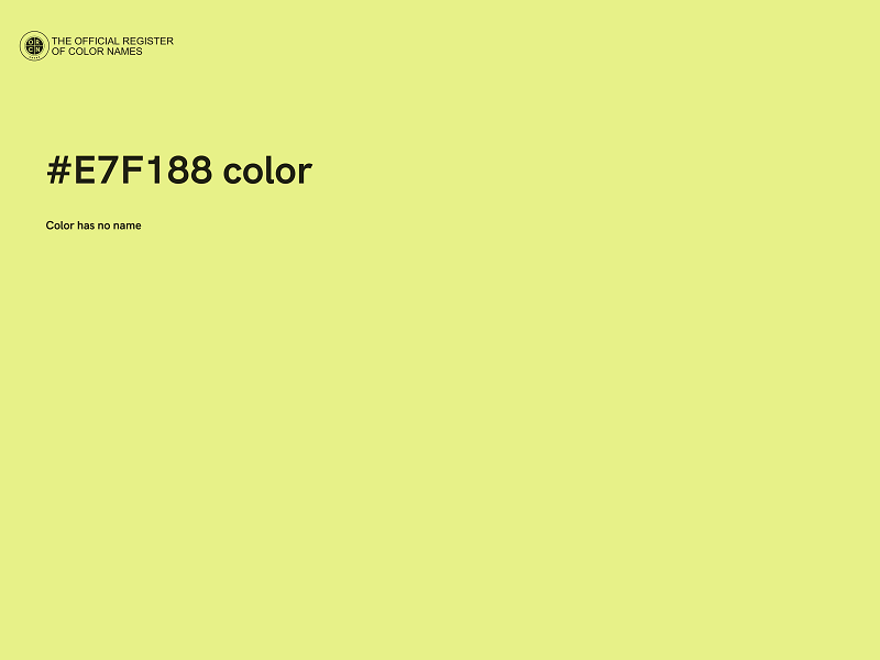 #E7F188 color image