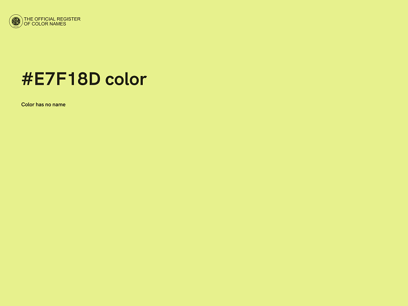 #E7F18D color image