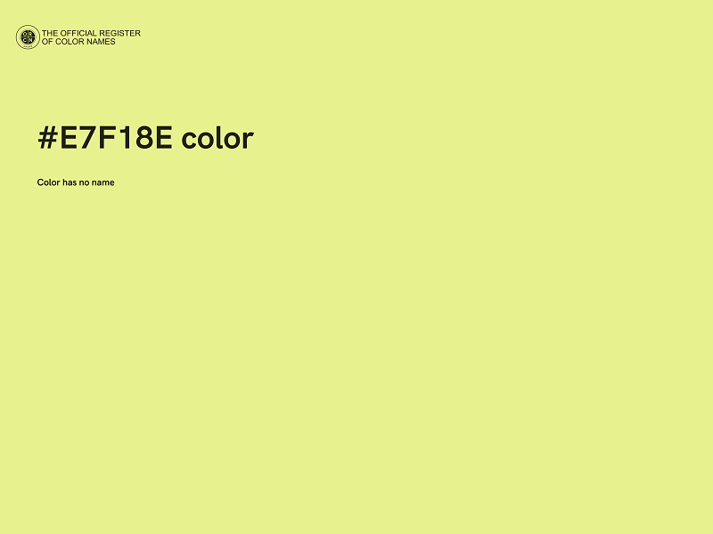 #E7F18E color image