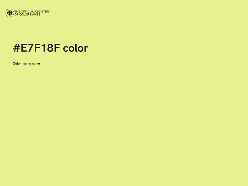 #E7F18F color image