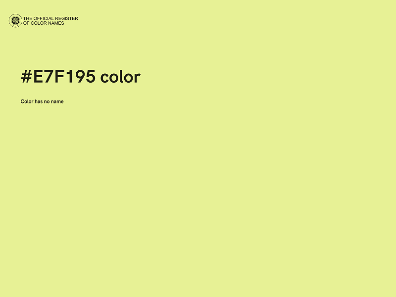 #E7F195 color image