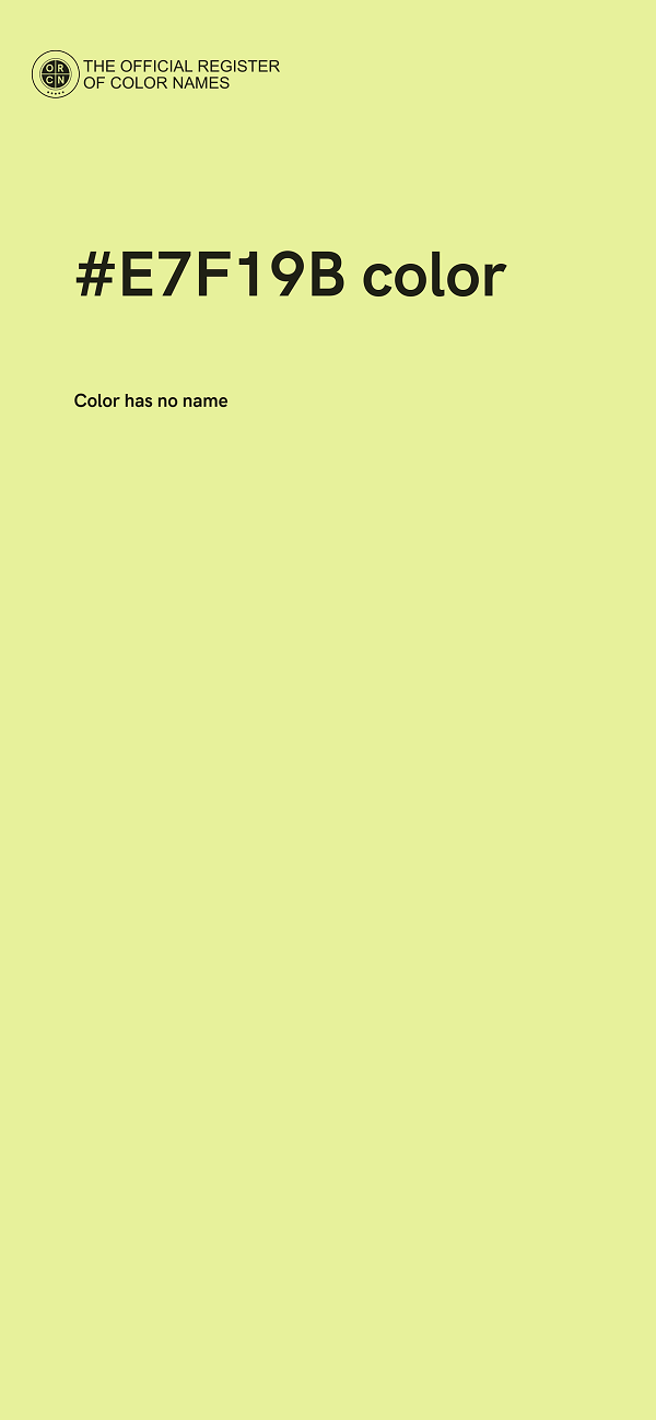 #E7F19B color image