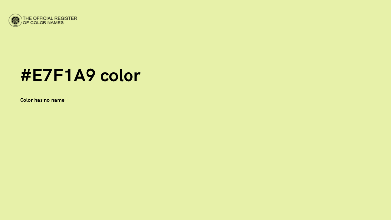 #E7F1A9 color image