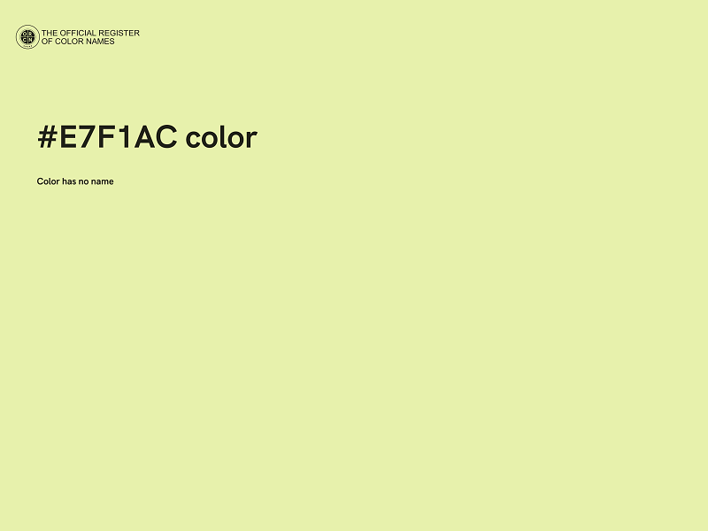 #E7F1AC color image