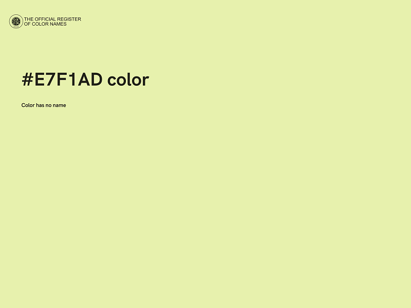 #E7F1AD color image