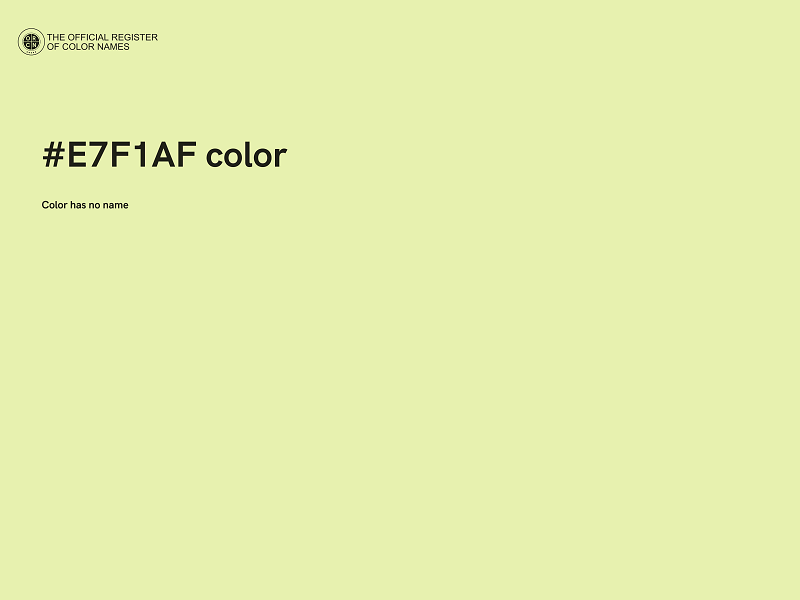 #E7F1AF color image
