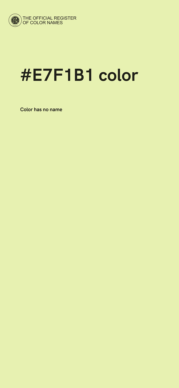 #E7F1B1 color image