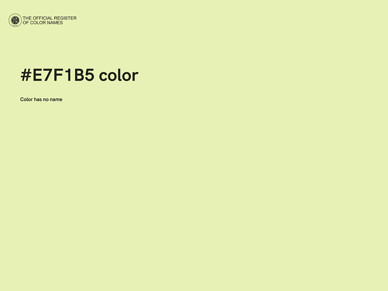 #E7F1B5 color image