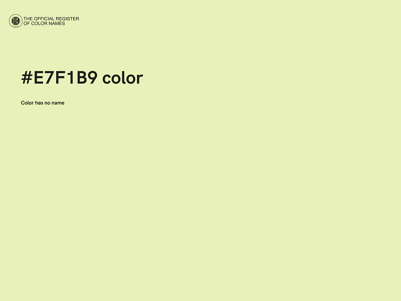 #E7F1B9 color image