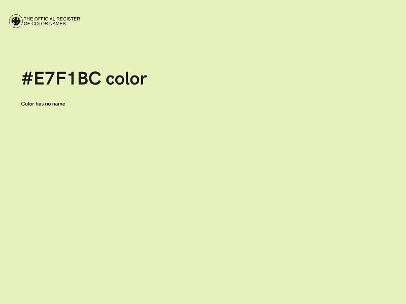 #E7F1BC color image