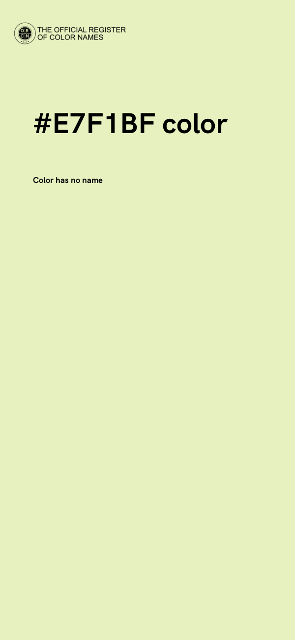 #E7F1BF color image