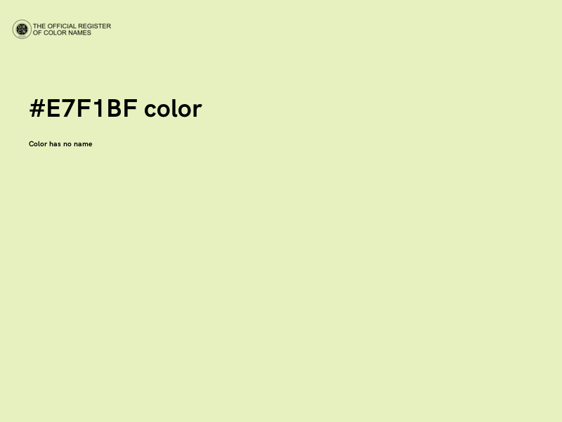 #E7F1BF color image