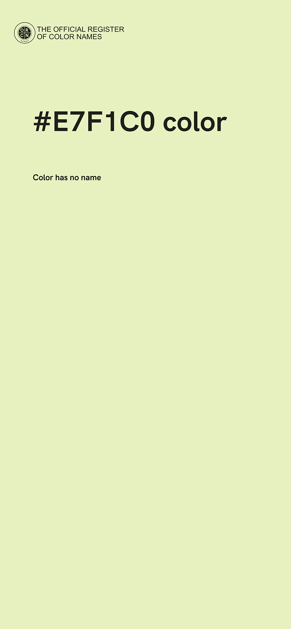 #E7F1C0 color image