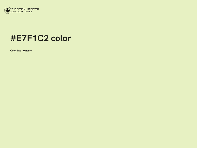 #E7F1C2 color image