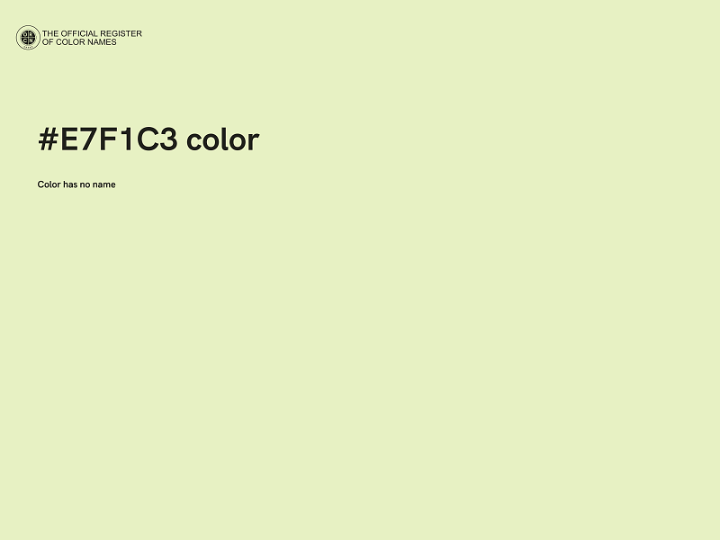 #E7F1C3 color image