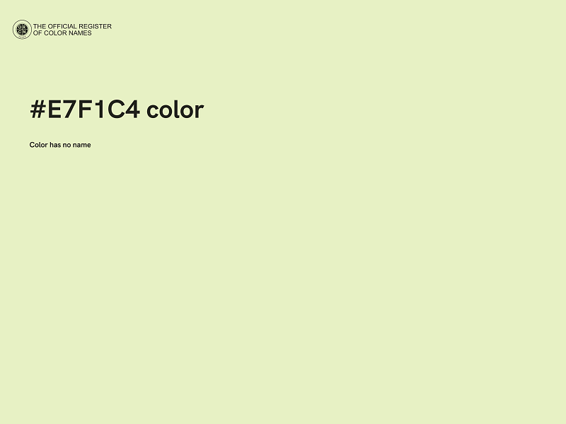 #E7F1C4 color image