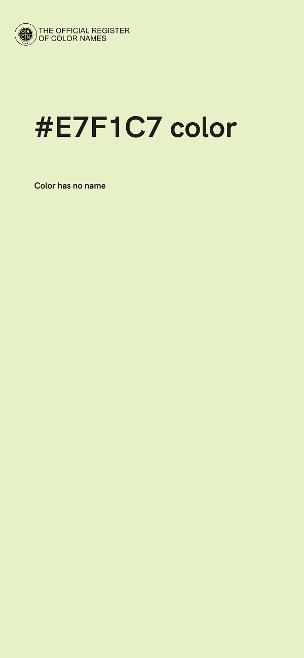 #E7F1C7 color image