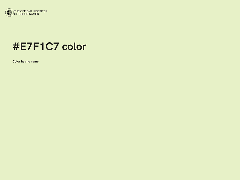 #E7F1C7 color image