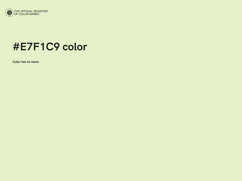 #E7F1C9 color image