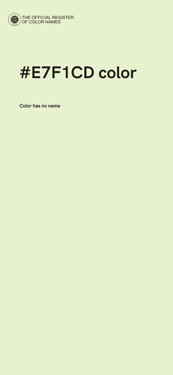#E7F1CD color image