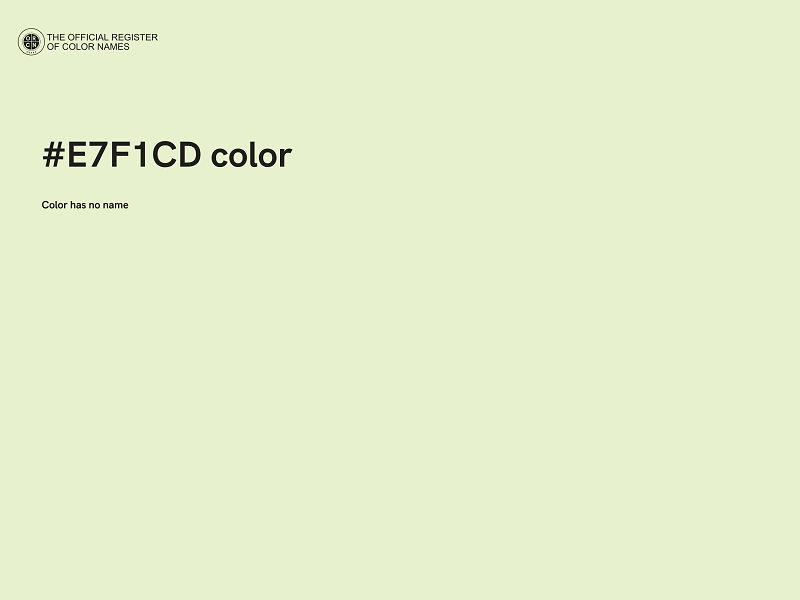 #E7F1CD color image