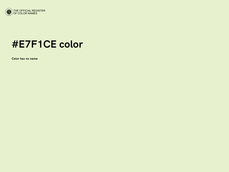 #E7F1CE color image