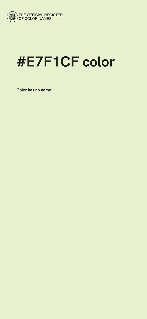 #E7F1CF color image