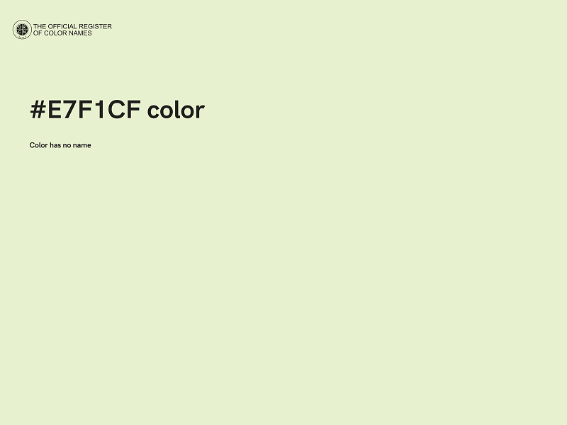 #E7F1CF color image
