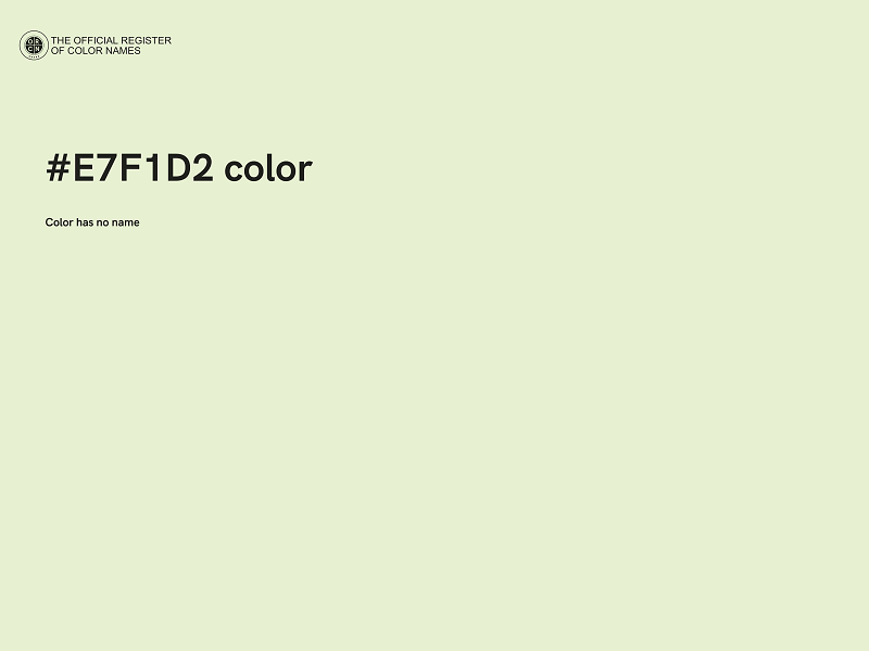 #E7F1D2 color image