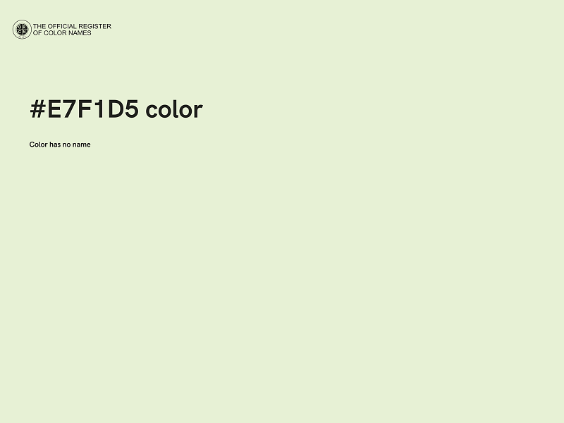 #E7F1D5 color image