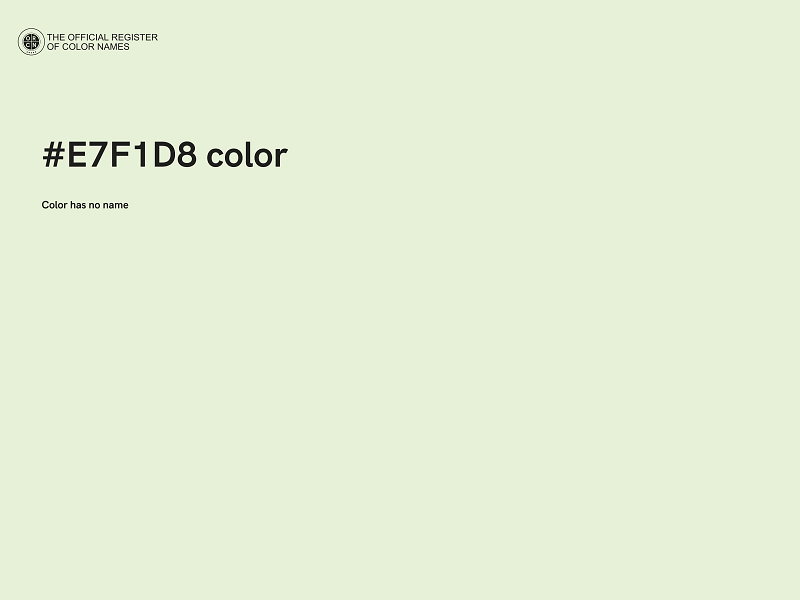 #E7F1D8 color image