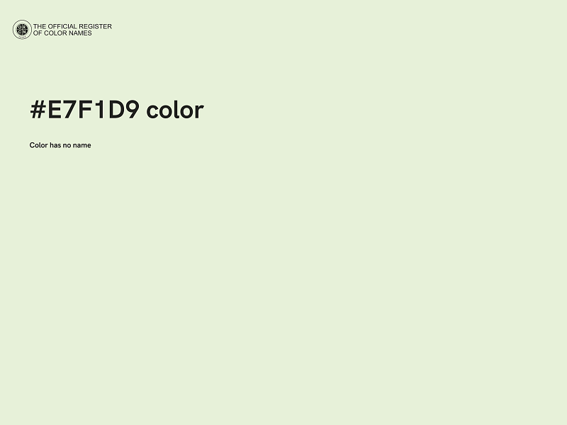 #E7F1D9 color image