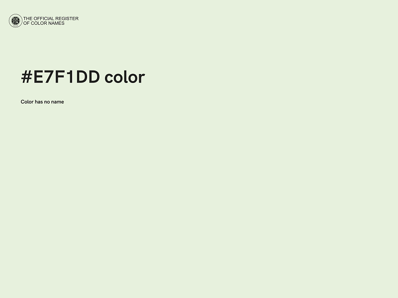 #E7F1DD color image