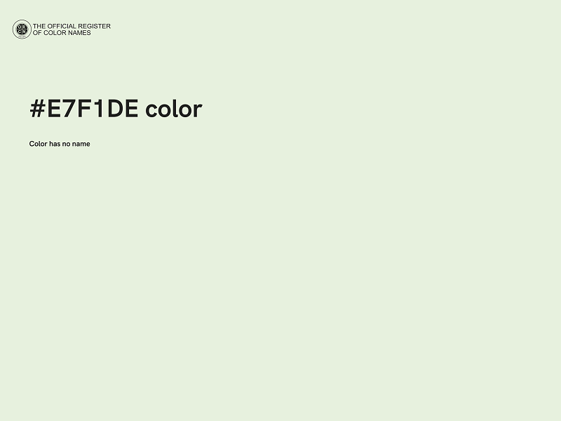#E7F1DE color image
