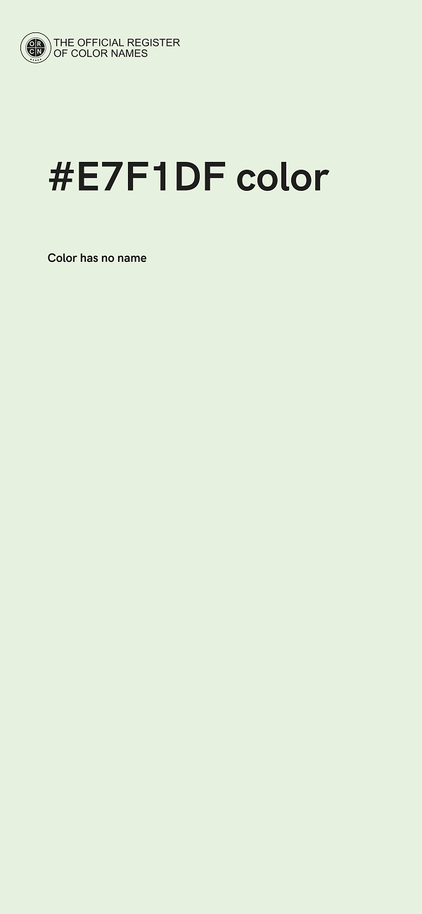 #E7F1DF color image