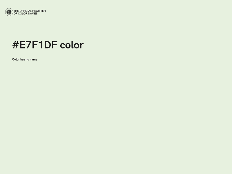 #E7F1DF color image