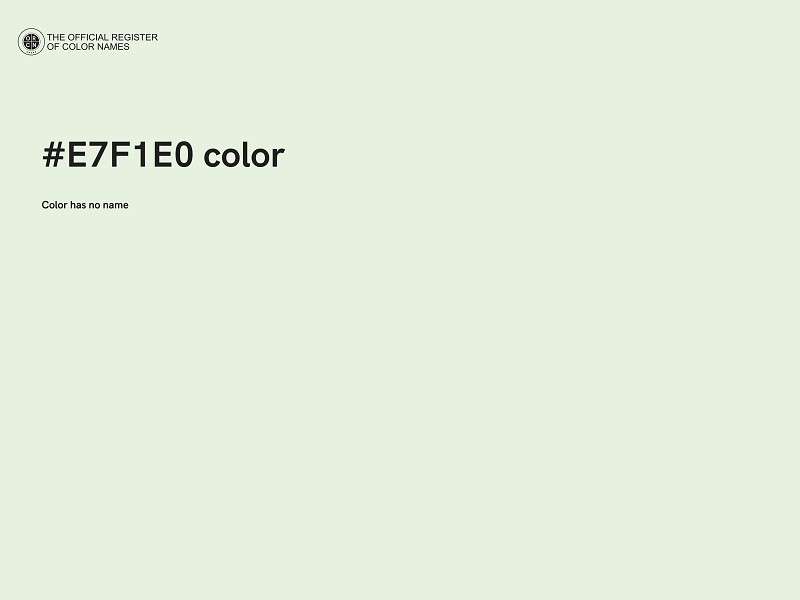 #E7F1E0 color image