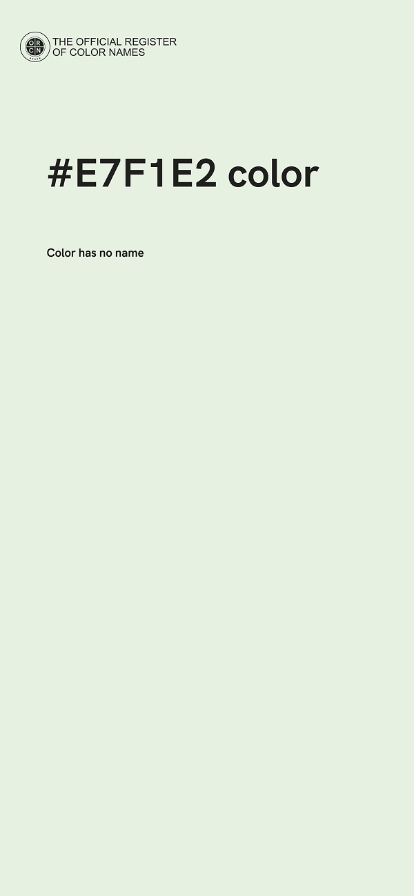 #E7F1E2 color image