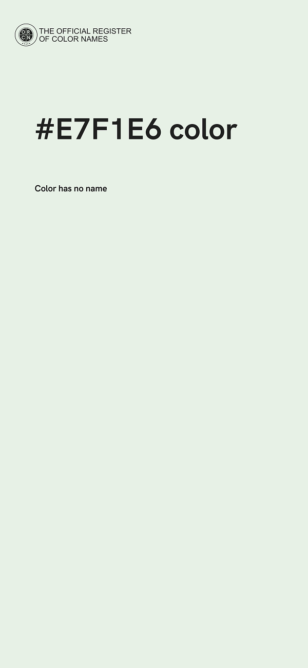 #E7F1E6 color image
