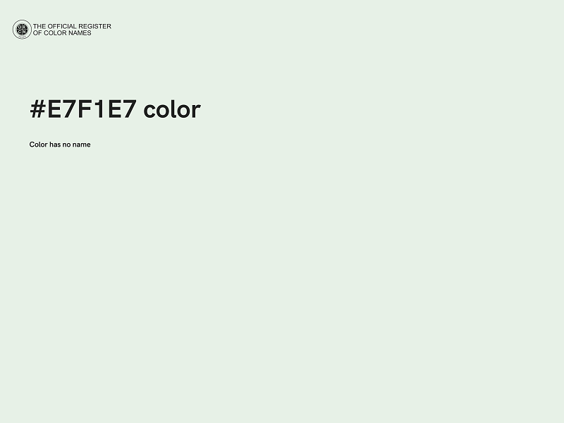 #E7F1E7 color image