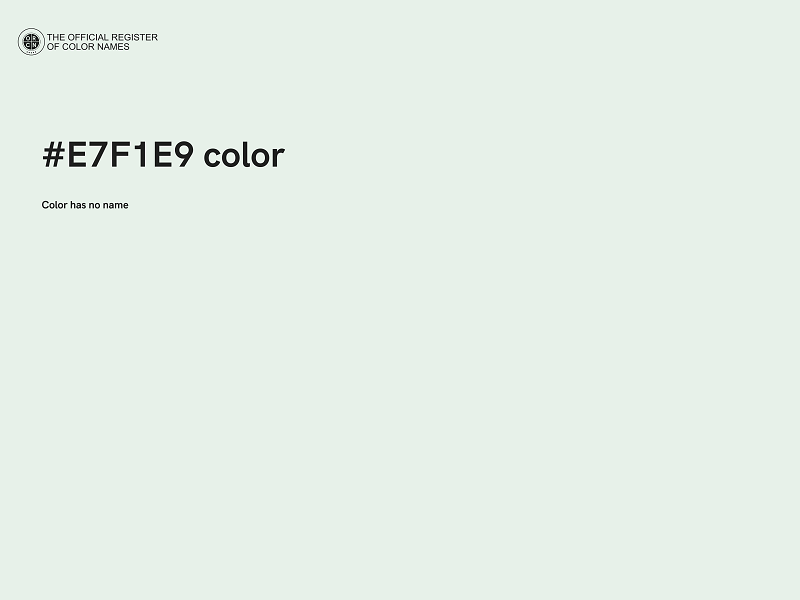 #E7F1E9 color image