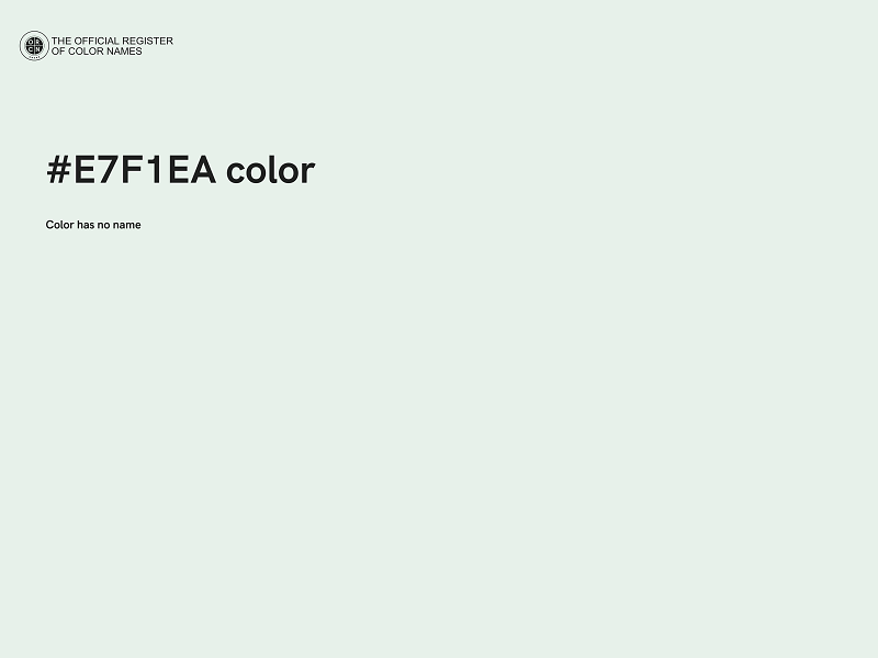 #E7F1EA color image