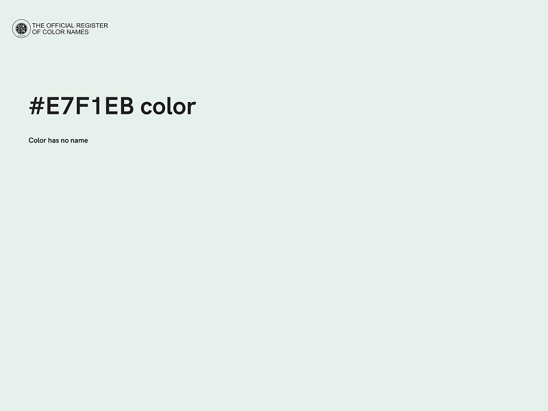 #E7F1EB color image