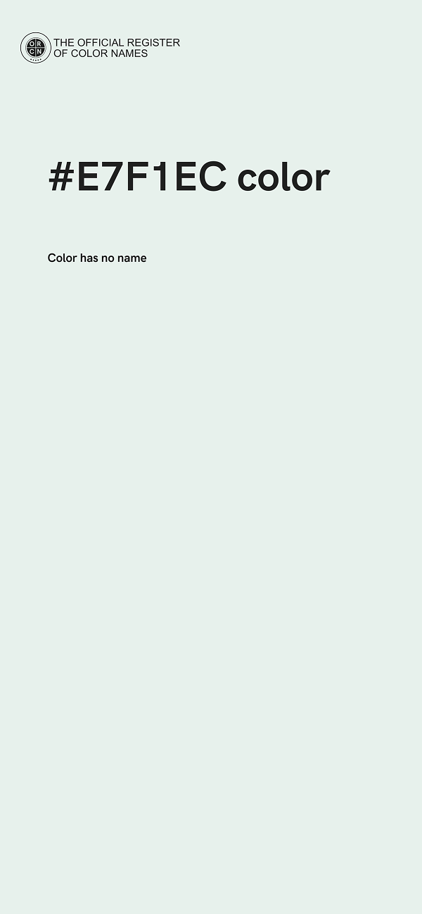 #E7F1EC color image