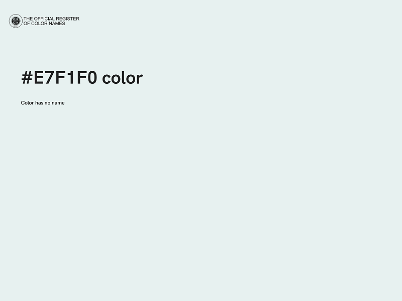 #E7F1F0 color image