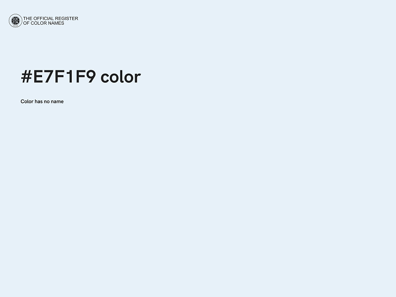 #E7F1F9 color image