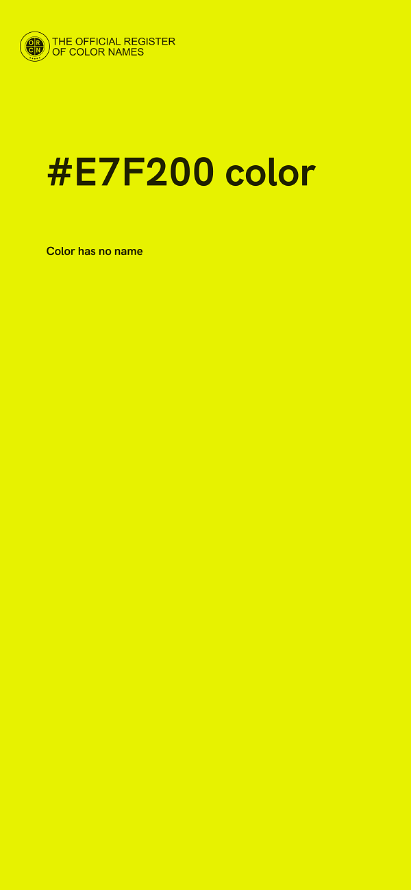 #E7F200 color image