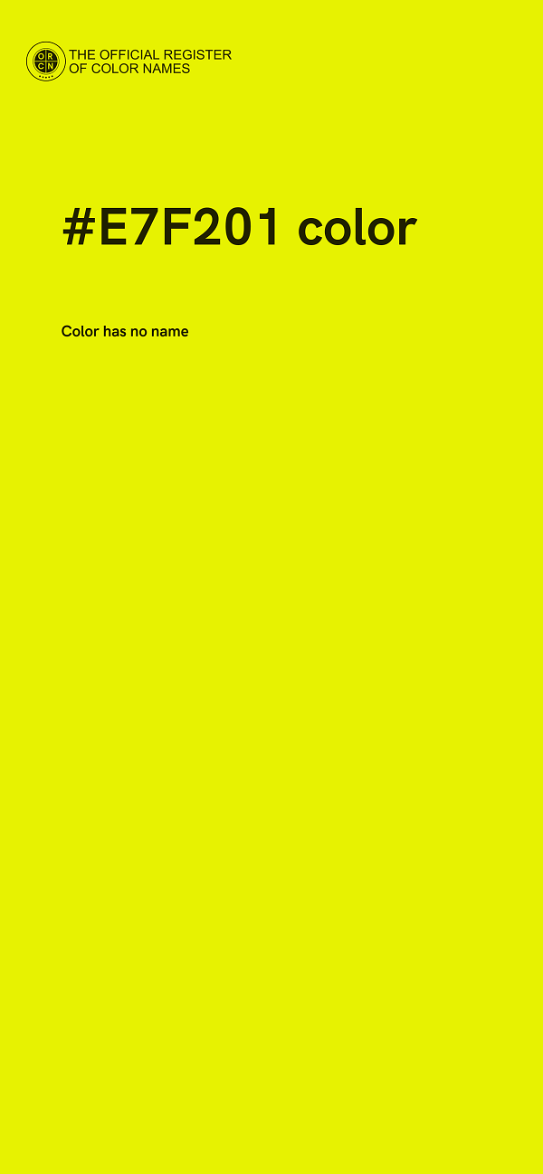 #E7F201 color image