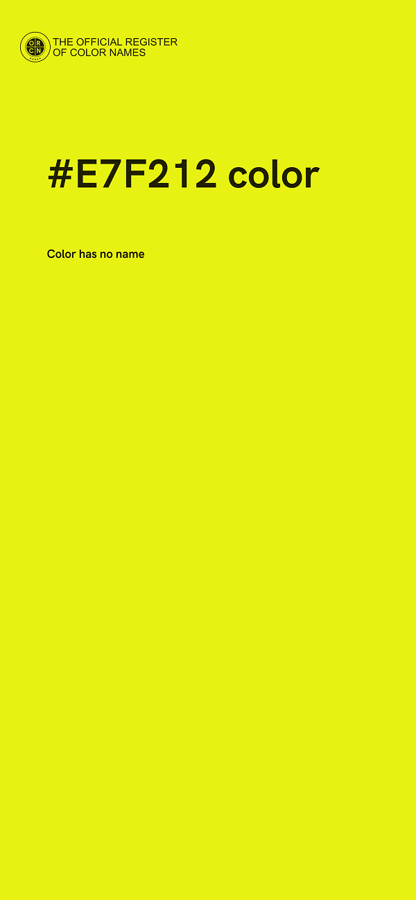 #E7F212 color image